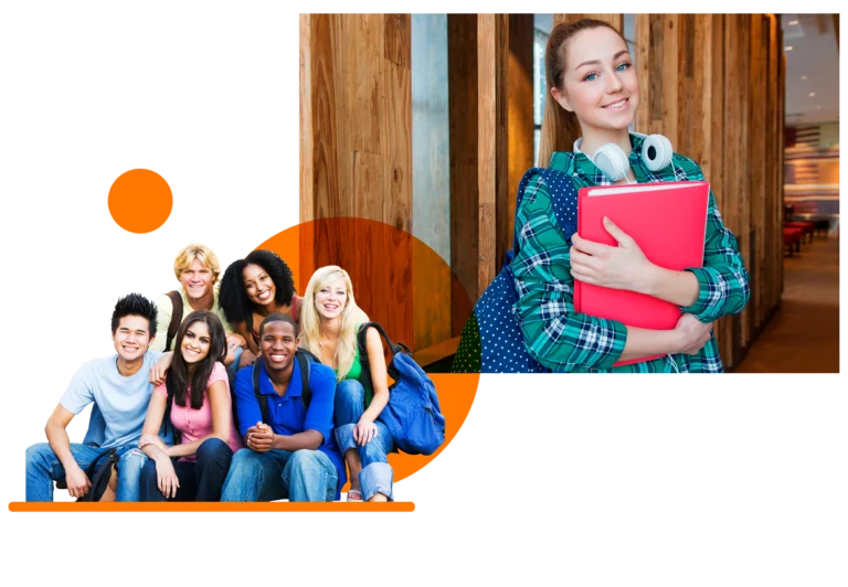 Estudiantes juntos en comunidad